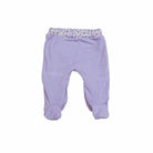 Reversible baby footie pants designed in silky modal fabric featuring our Purple Posies design.