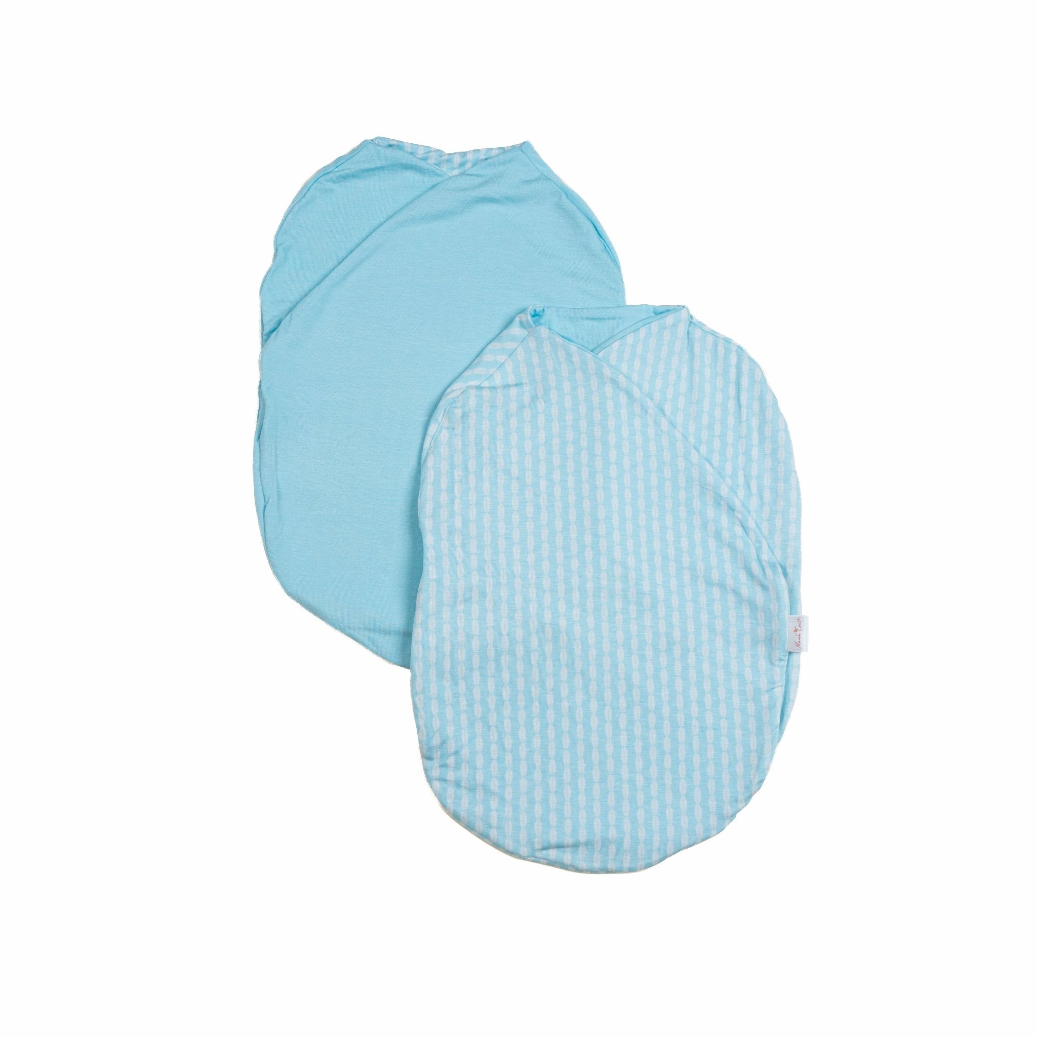 Reversible Lil Surfer design baby cocoon swaddle. 