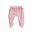Silky modal baby footie pants featuring the charming Baby Pink Gingham design.