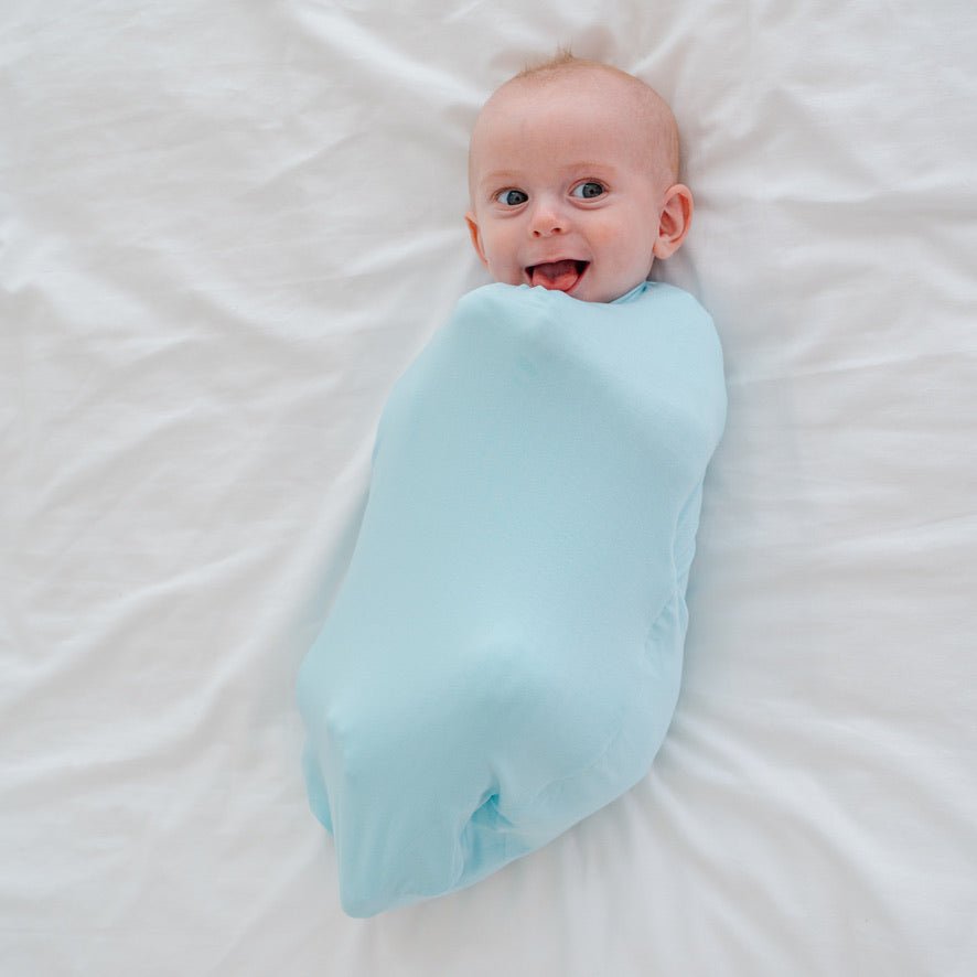 Cocoon swaddle baby blanket in Silky Modal fabric styles accented by the Lil Surfer theme.