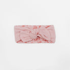 Premium Pink Gingham bow headwrap designed for babies.