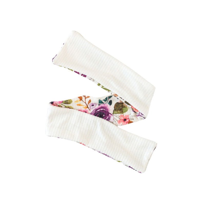 Ivory Wildflowers headwrap for babies, featuring a stylish bow detail.