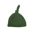Soft and elegant knotty beanie in Plush Juniper Pine fabric.