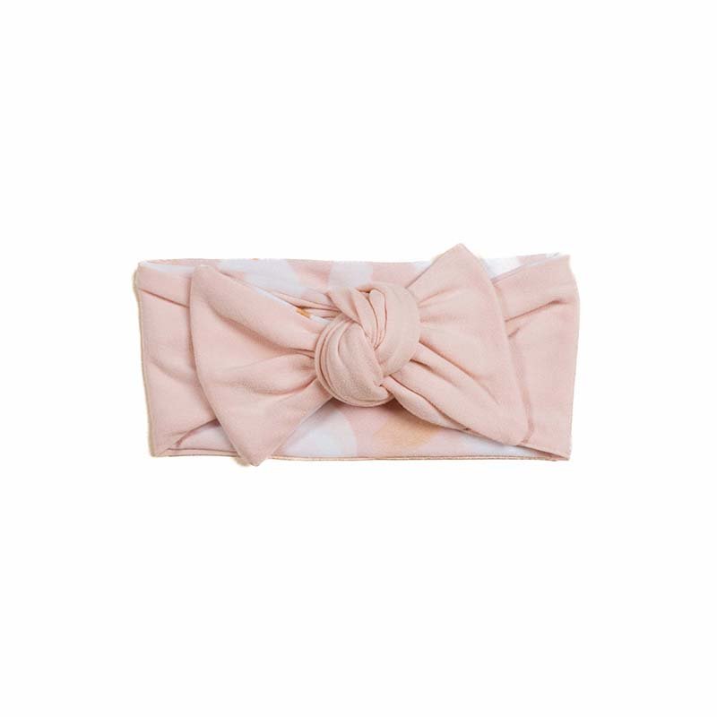 Adorable bow headwrap available in luxurious classic brushed fabric with Sweet Lily design.