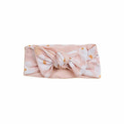 Headwrap with bow crafted in soft Sweet Lily design classic brushed fabric.