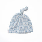 Bamboo cotton baby knotty beanie in teddy tiles design.